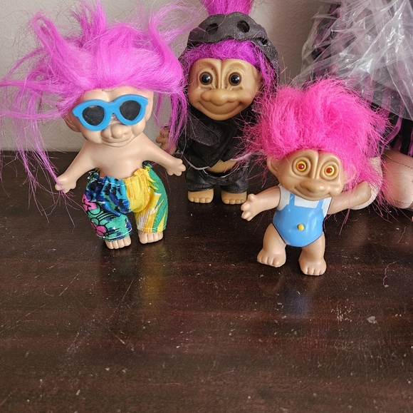 Vintage New Russ Troll Kidz Pirate Plush 12" Doll W/Lot Of Trolls. Light Up Eyes - Picture 2 of 4
